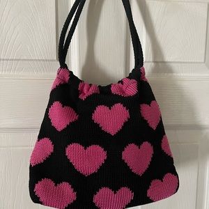 The sak knitted heart bag